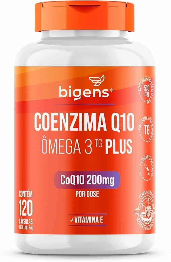 Coenzima-Q10-200mg-Omega-3-TG-Plus-Vitamina-E-120-Capsulas-Bigens-Unidade.jpg Coenzima Q10 200mg + Ômega 3 TG Plus + Vitamina E 120 Cápsulas Bigens (Unidade) - Imagem 1